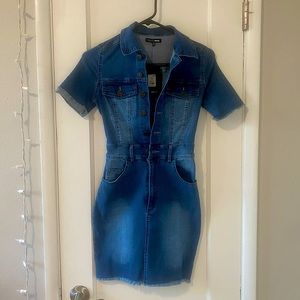NWT FASHION NOVA DENIM DRESS